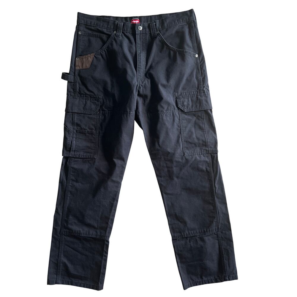 Wrangler Riggs Workwear Men’s Black Cargo Work Pants 34x32